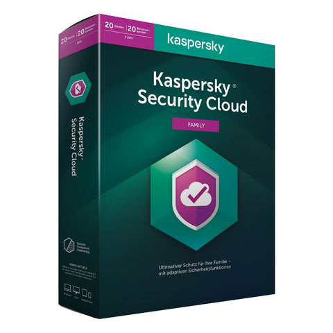 Produktbox von Kaspersky Security Cloud Family