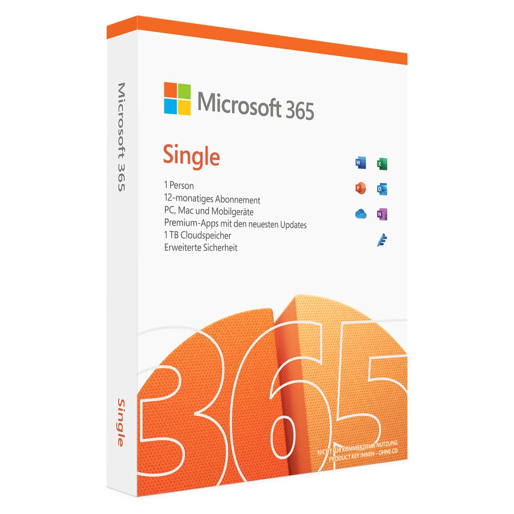 Produktbox von Microsoft 365 Single