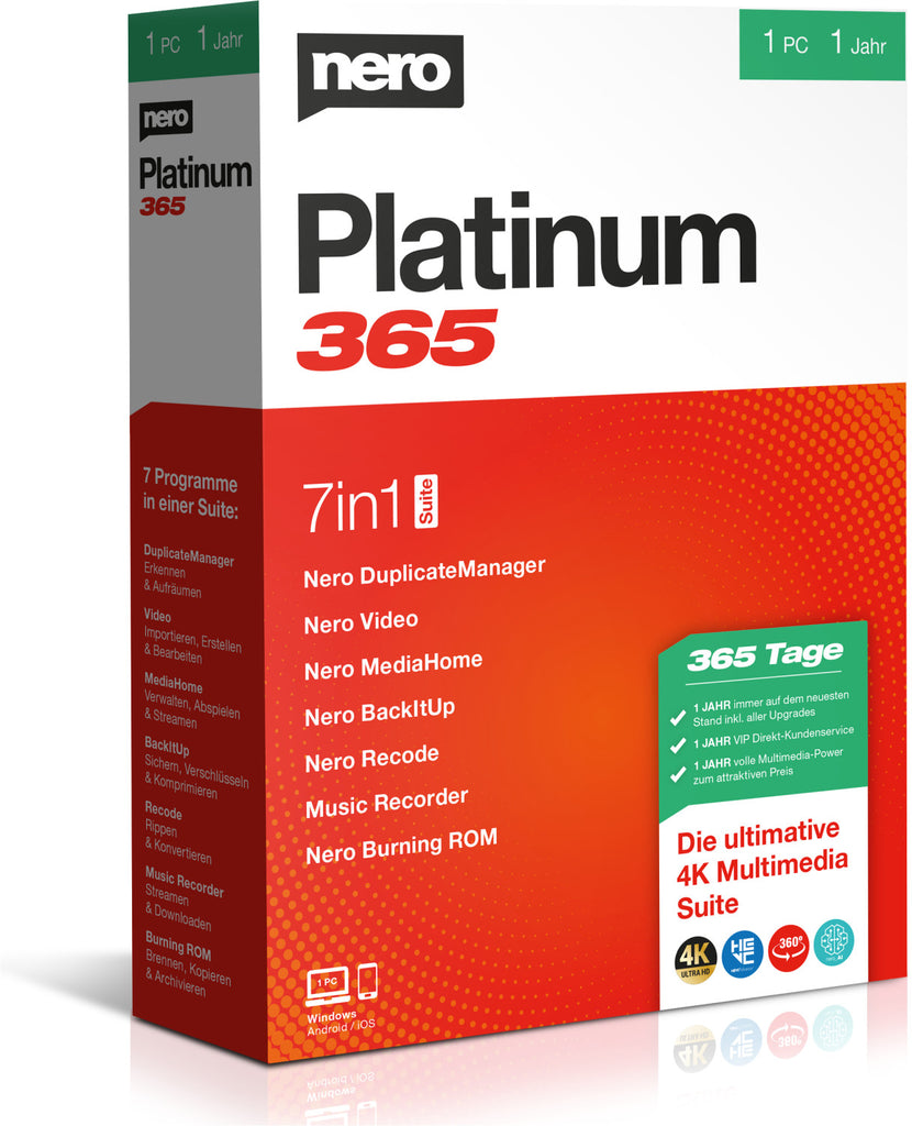 Produktbox von Nero Platinum 365